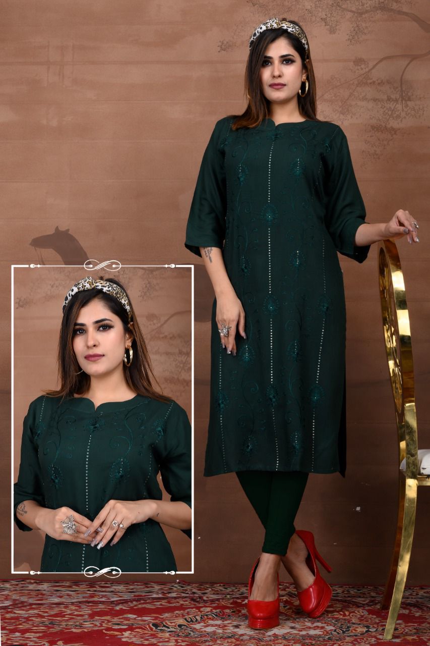 Sajni 2 Ethnic Regular Wear Rayon Slub Latest Designer Kurti Collection